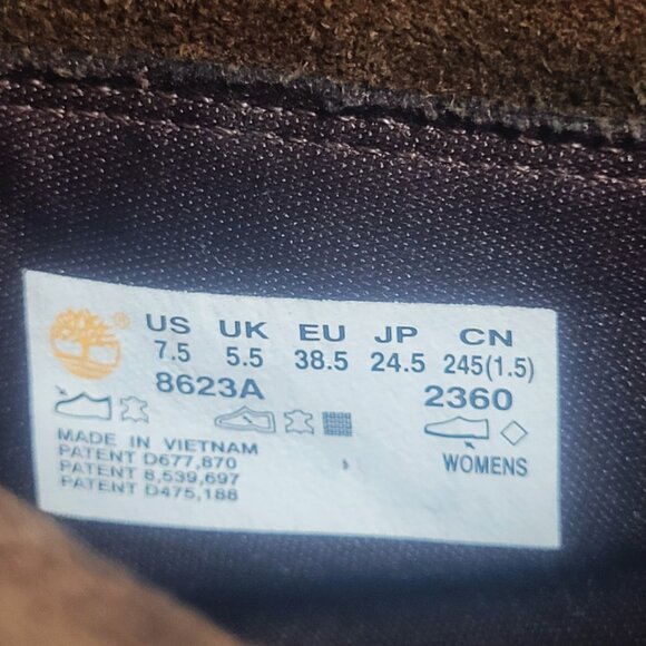 Timberland Women's Stratham Heights Fold Leather Boots Rich Brown - Sz 7.5 (US) - Picture 11 of 12